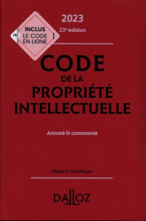 La couverture et les autres extraits de Code de la propriété intellectuelle 2023