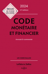 La couverture et les autres extraits de Code monétaire et financier 2024