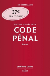 La couverture et les autres extraits de Code pénal annoté 2025