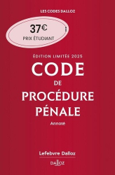 La couverture et les autres extraits de Code de procédure pénale annoté 2025