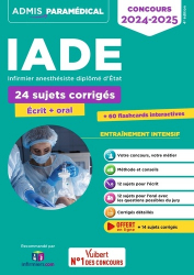 Dernières parutions dans , Concours IADE Infirmier anesthésiste diplômé d'Etat 2024-2025 