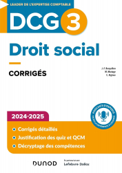 La couverture et les autres extraits de DCG 3 - Droit social - Edition 2024-2025