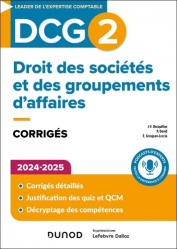 La couverture et les autres extraits de DCG 2 - Droit des sociétés et des groupements d'affaires - Edition 2024-2025