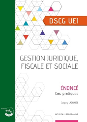 La couverture et les autres extraits de Gestion juridique, fiscale et sociale DSCG UE1 2024