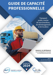 La couverture et les autres extraits de Guide de capacité professionnelle 2024 - Transport public routier de marchandises, de déménagement et de location