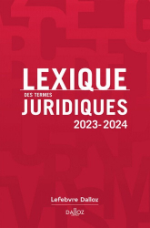 La couverture et les autres extraits de Lexique des termes juridiques 2023-2024