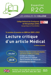 Dernières parutions dans , Lecture critique d’un article Médical R2C - les annales du Collège CNET 