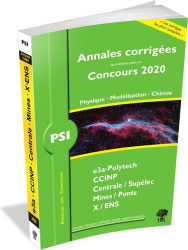 Annales 2020 - PSI Physique, Modélisation et Chimie