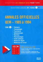 Annales officielles  QCM - 1985 à 1994 Tome 4