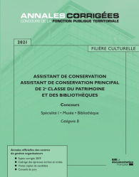 Assistant de conservation principal (2e et 1re classe) du patrimoine et des bibliothèques 2021