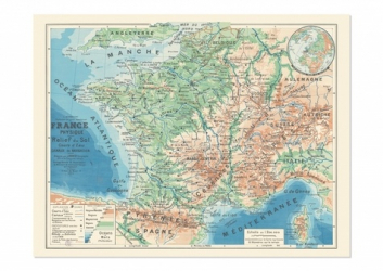 Carte : France physique - Relief du sol