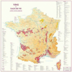 Carte de France des Vins et Eaux-de-Vie d'Appellation d'Origine