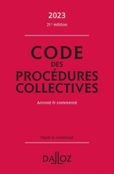 Code des procédures collectives 2023