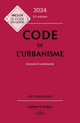 A paraitre chez Livres à paraitre de la collection Codes Dalloz Professionnels - dalloz, Code de l'urbanisme 2024