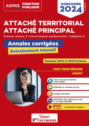 Concours Attaché territorial - Catégorie A - Annales corrigées 2024