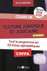 Vous recherchez les livres à venir en Droit, Cours de culture juridique et judiciaire 2024 2025 - CRFPA