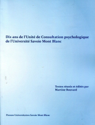 Dix ans de l'Unité de Consultation psychologique de l'Université Savoie Mont Blanc