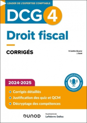 A paraitre de la Editions dunod : Livres à paraitre de l'éditeur, Droit fiscal DCG 4 2024-2025