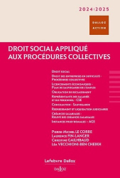 Droit social appliqué aux procédures collectives 2024-2025