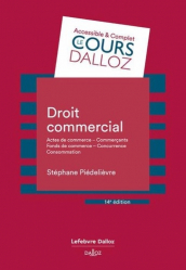 A paraitre chez Livres à paraitre de la collection Cours Dalloz - série Droit privé - dalloz, Droit commercial - Edition 2024