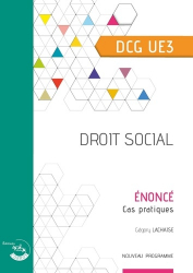 Droit social DCG UE3 2023-2024