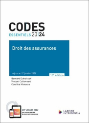 Droit des assurances - Codes essentiels 2024