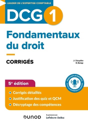 A paraitre de la Editions dunod : Livres à paraitre de l'éditeur, Fondamentaux du droit DCG 1 2024-2025