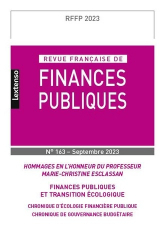 Vous recherchez les livres à venir en Droit, Hommages en l'honneur du Professeur Marie-Christine Esclassan - Finances publiques écologiques