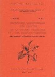Inventaire taxonomique des plantes de la Guyane française Tome 4 - Les monocotylédones