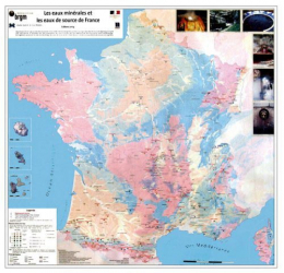 Les eaux minérales et les eaux de source de France Carte