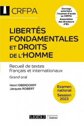Libertés fondamentales et droits de l'homme 2023 - CRFPA
