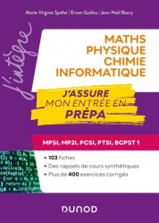 A paraitre chez Livres à paraitre de la collection J'intègre - dunod, Maths-Physique-Chimie-Informatique MPSI-MP2I-PCSI-PTSI-BCPST 1