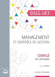 Management et contrôle de gestion UE 3 du DSCG