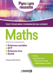 Maths pour les licences de sciences éco, sciences sociales, SVT, santé