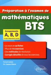 Préparation à l'examen de mathématiques BTS groupements A, B, D