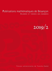 Publications mathématiques de Besançon n°2/2019