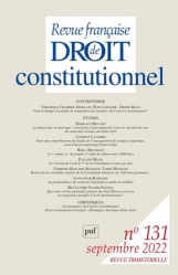 Revue française de Droit constitutionnel N° 131, septembre 2022
