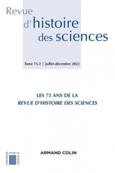 Revue d'histoire des sciences N° 2/2022