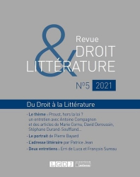 Revue droit et litterature n 5-2021