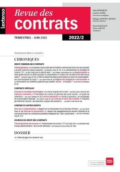 Revue des contrats N°2/2022