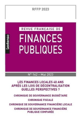 Revue française de finances publiques N° 262, mai 2023