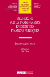 Vous recherchez les livres à venir en Droit, Recherche sur la transparence en droit des finances publiques