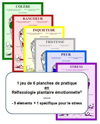Réflexologie Plantaire Emotionnelle jeu de 6 planches de pratique