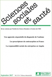 Sciences Sociales et Santé Volume 35 N° 3, Septembre 2017