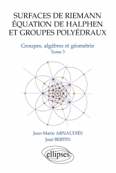 Surfaces de Riemann Équation de Halphen et groupes polyédraux Tome 3