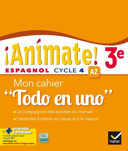 Espagnol 3e Animate! - hatier - 9782218989308 - 