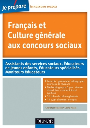 Français et Culture générale aux concours sociaux - dunod - 9782100720989 - 