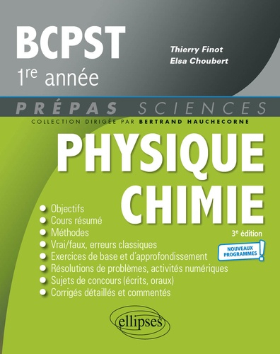 Physique-Chimie BCPST1 - Ellipses - 9782340048553 - 