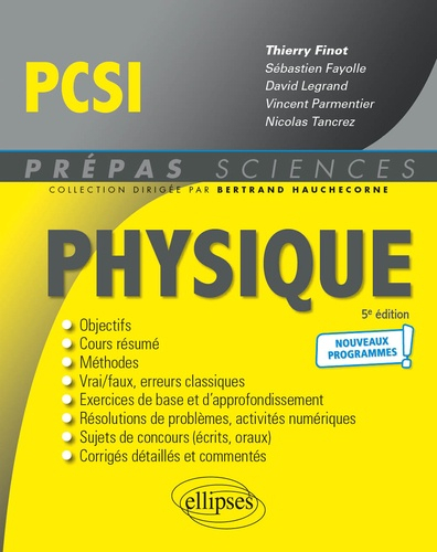 Physique PCSI - Ellipses - 9782340048577 - 