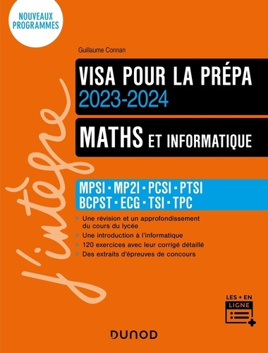 Visa pour la prépa 2023-2024  Maths et informatique - dunod - 9782100852024 - 